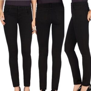 NEW Rare J Brand Limited Style Black Lacquer Denim Skinny Mid Rise Size 27 Jeans